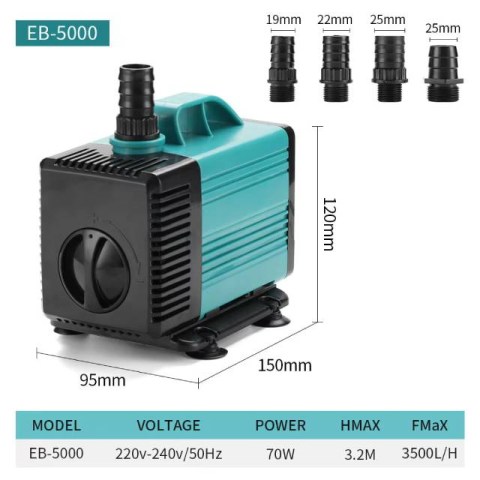 Water Pump EB5000 70W 3500lt/h