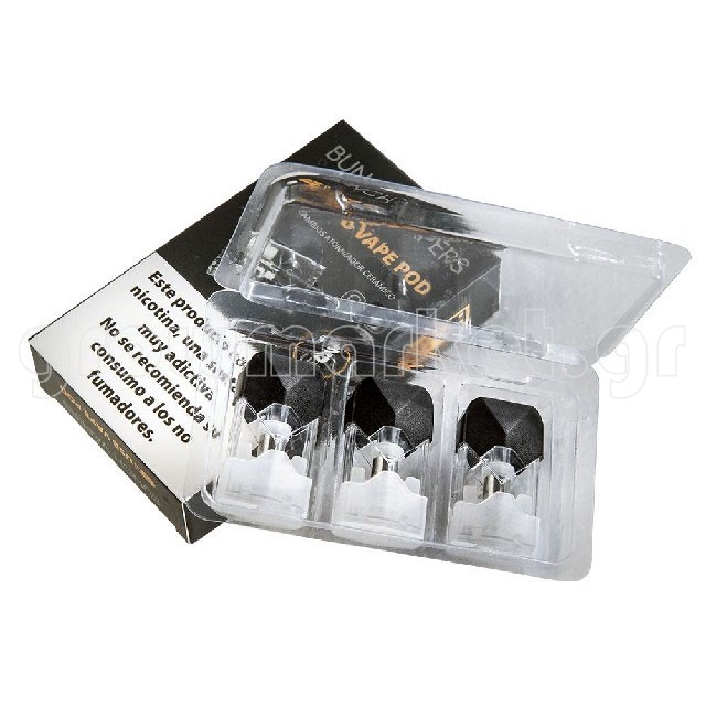 Bunch Vapers USB POD Replacement Ceramic 1ml Black 1,5mm (3 units)
