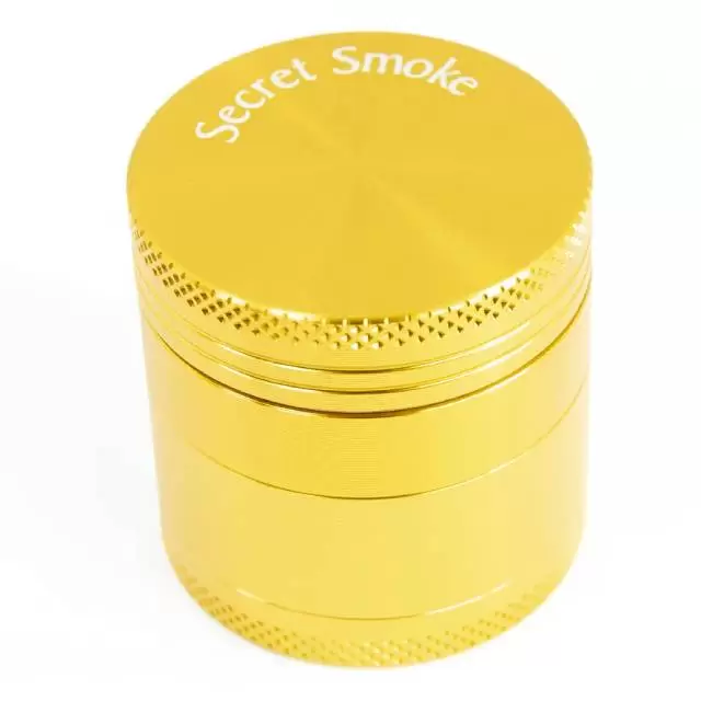 Secret Smoke Aluminium Grinder 4 Parts 40mm Yellow