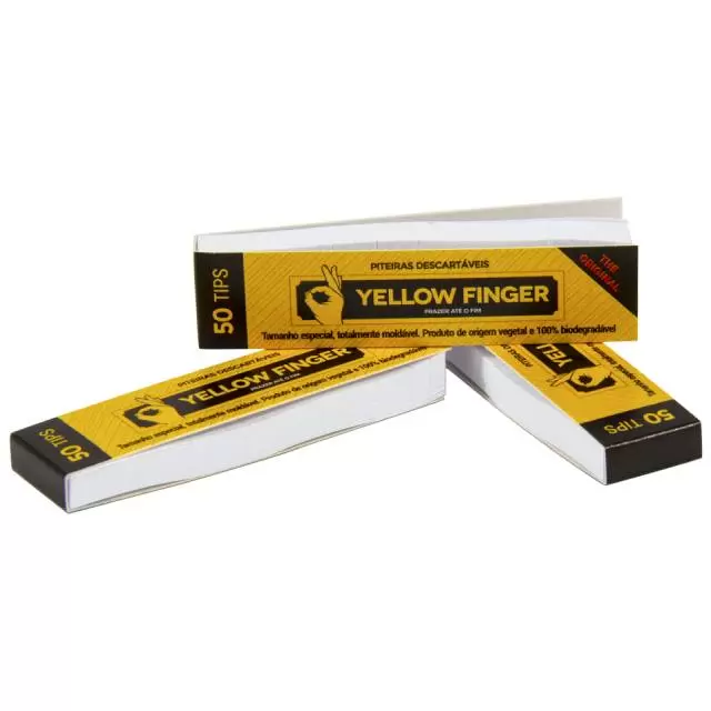 Yellow Finger Filter Tips 50pcs 10mm x 50mm