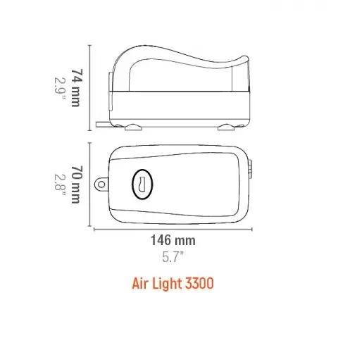 Sicce Airlight 3300 Pump Two Outlets 2x100lt/h 1,5m cable